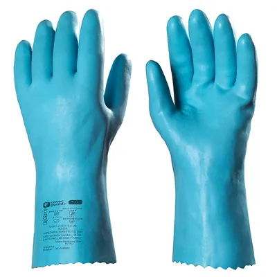 Ръкавици Coverguard латексови  размер 10, 300 мм, светлосини, Eurochem L5210