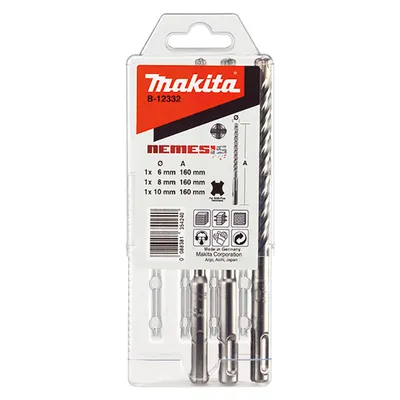 Свредло за бетон Makita SDS-plus комплект 6-10 мм, 3 бр.