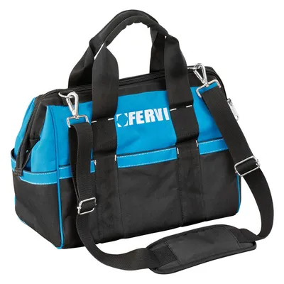 Чанта Fervi за инструменти  370x203x254 мм, черно и синьо, 0902