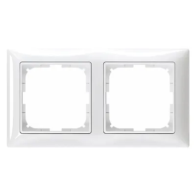 Декоративна рамка ABB за ключове и контакти два модула  бяла, Basic 55 2512-94-507