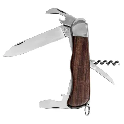 Туристически нож Mikov сгъваем с кожен калъф 6 в 1 90/110 мм, Hiker 116-ND-5 AK/KP