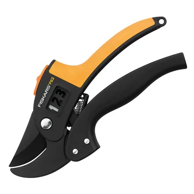 Градинска ножица Fiskars за израстъци и издънки с наковалня и храпов механизъм  ф 24 мм, 190 мм, PowerStep P83