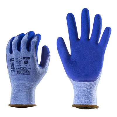 Ръкавици Coverguard топени в латекс полиестерни размер 9, сини, Eurolite 13L700