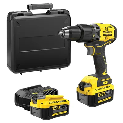 Акумулаторен винтоверт Stanley ударен  с 2 батерии и зарядно, 18 V, 4 Ah, 60 Nm, 1.5-13 мм, SFMCD715M2K