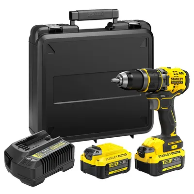 Акумулаторен винтоверт Stanley ударен  с 2 батерии и зарядно, 18 V, 4 Ah, 80 Nm, 1.5-13 мм, SFMCD721M2K