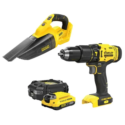 Комплект акумулаторни инструменти Stanley    с 1 батерия и зарядно, SFMCD711, SFMCVH001, 18 V, 2 Ah, SFMCK219D1