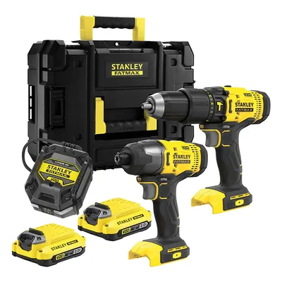Комплект акумулаторни инструменти Stanley    с 2 батерии и зарядно, SFMCD711, SFMCF800, 18 V, 2 Ah, SFMCK465D2T