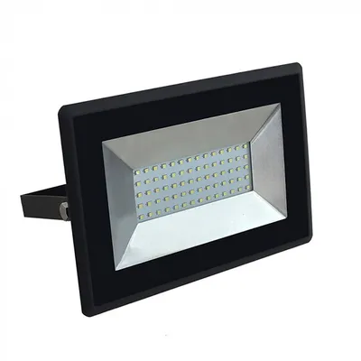 LED прожектор V-TAC 50 W, 230 V, 6500 K, черен, SMD