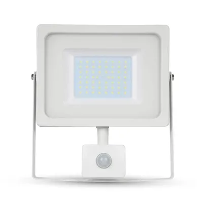 LED прожектор V-TAC със сензор за движение 20 W, 230 V, 6400 K, бял, VT-20-S