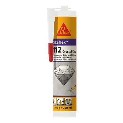Лепило универсално Sika полимерно 290 мл, прозрачно, Sikaflex-112 Crystal Clear