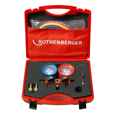 Манометър за фреон Rothenberger  комплект ф 80 мм, -1 - 60 bar