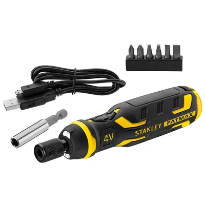 Акумулаторна отвертка Stanley с вградена батерия и USB кабел, 4 V, 1.5 Ah, 0.9 Nm, FMHT66719-0