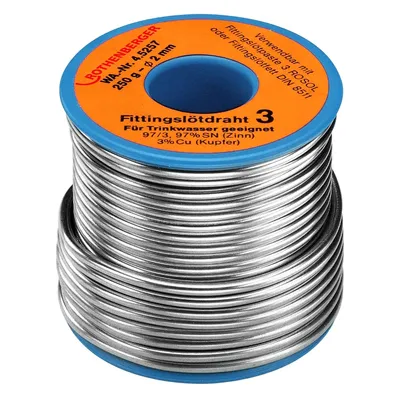Припой Rothenberger за медни тръби мек 3 мм, 250 °C, 0.25 кг, Rosol S3