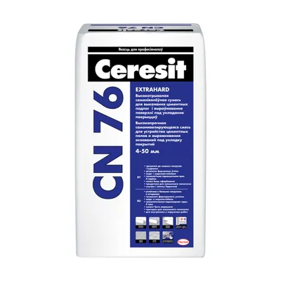 Саморазливна подова замазка Ceresit за закрито и открито  сива, 25 кг, CN 76