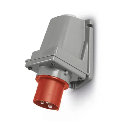 Щепсел промишлен Scame трифазен стационарен  16 A, 380-415 V, 3P+E, червен, Optima