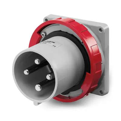Щепсел промишлен Scame трифазен стационарен  63 A, 380-415 V, 3P+E, червен, Optima