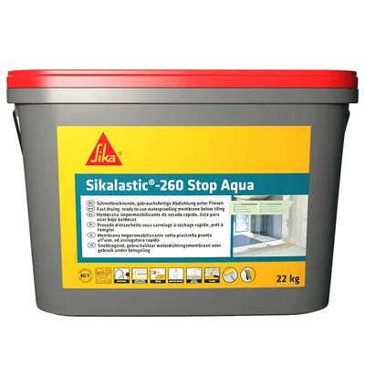 Течна хидроизолационна мембрана Sika за баня 22 кг, светлосива, Sikalastic 260
