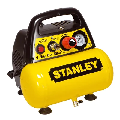 Електрически безмаслен компресор Stanley  1.5 к.с., 6 л, 180 л/мин, 8 bar, DN200/8/6