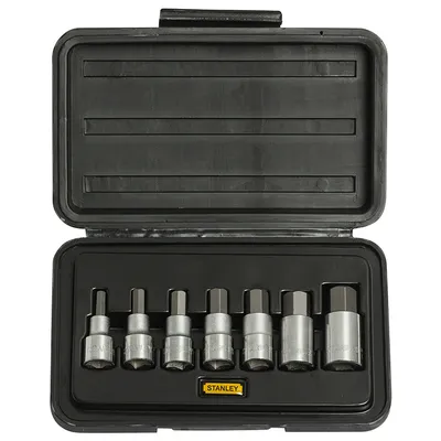 Гедоре комплект Stanley вложки с накрайници  7 бр., 6-19 мм x 1/2", 1-89-099