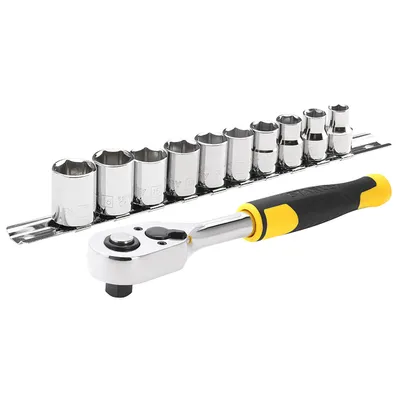 Гедоре комплект Stanley вложки с тресчотка  11 бр., 8-17 мм x 3/8", STMT82670-0