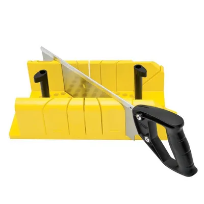Герунг кутия Stanley пластмасова комплект с трион  22.5°, 45°, 90 °, 310х120х78 мм, 1-20-600