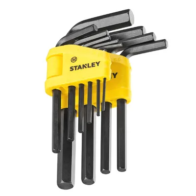 Г-образен ключ Stanley метричен 6-стен/6-стен комплект  1.5-10 мм, 10 бр., ISO 2936, 0-69-253