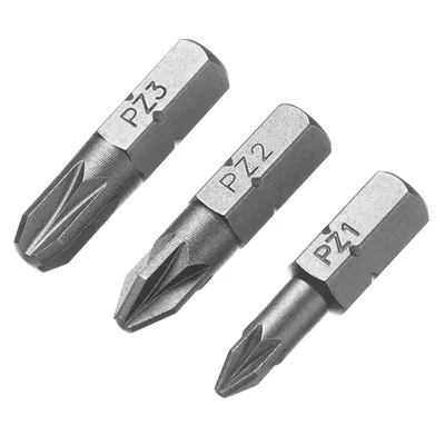 Комплект битове Stanley PZ 1, 2 и 3, 1/4", 50 мм, 3 бр., STA61043