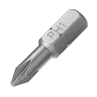 Накрайник бит PH Stanley Philips кръстат PH 1, 1/4", 25 мм, 2 бр., STA61020