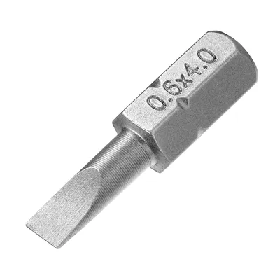 Накрайник бит SB Stanley прав плосък SB 0.6x4, 1/4", 25 мм, 2 бр., STA61001
