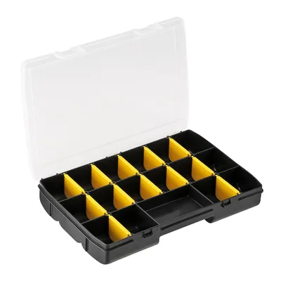 Органайзер за консумативи Stanley пластмасов с прегради  300х185х45 мм, черен, STST81680-1