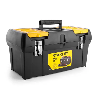 Пластмасов куфар Stanley за инструменти 489х260х248 мм, черен, 1-92-066