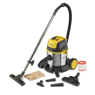 Прахосмукачка Stanley за сухо и мокро почистване   1400 W, 1980 л/мин, 20 л, SXVC20XTE