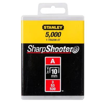 Скоби за такери Stanley  тип A53, 11.3x0.75x10 мм, 5000 бр., 1-TRA206-5T