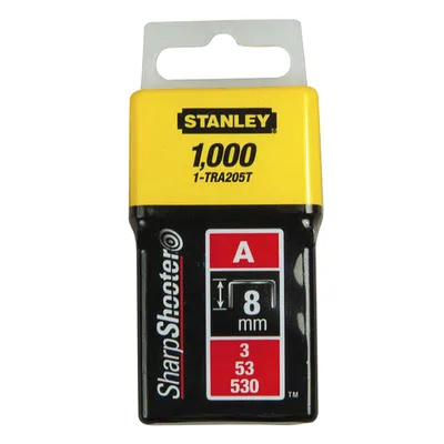 Скоби за такери Stanley тип A53, 11.3x0.75x8 мм, 1000 бр., 1-TRA205T