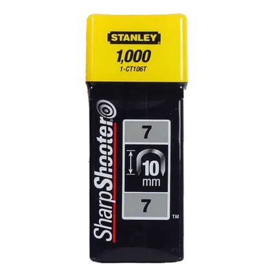 Скоби за такери Stanley за кабели  тип 7, 6x10 мм, 1000 бр., 1-CT106T