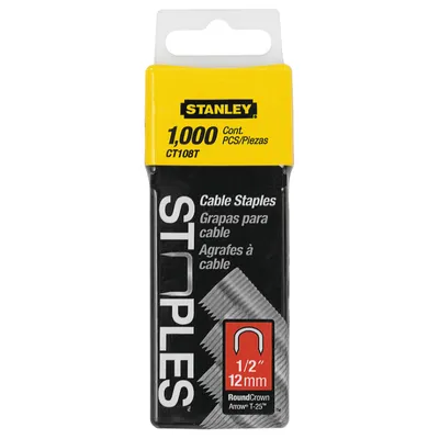 Скоби за такери Stanley за кабели  тип 7, 6x12 мм, 1000 бр., 1-CT108T