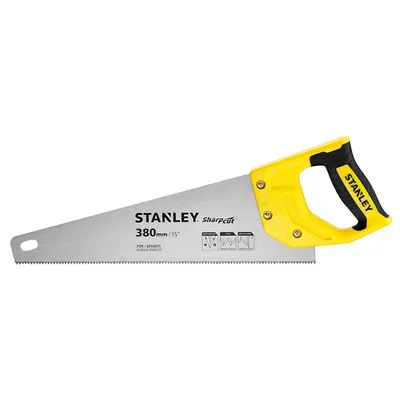 Дърводелски трион Stanley със закалени зъби  380 мм, 7 TPI, STHT20366-1