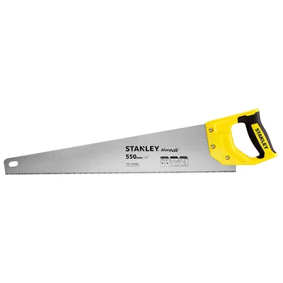 Дърводелски трион Stanley със затворена PVC дръжка  500 мм, 7 TPI, STHT20368-9
