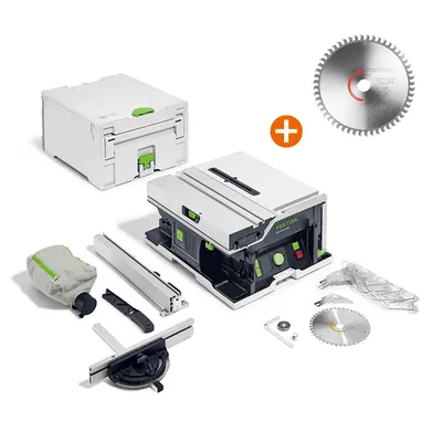 Акумулаторен настолен циркуляр Festool без батерия и зарядно, 18 V, 168 мм, 4500-6800 об./мин, CSC SYS 50 EB-Basic