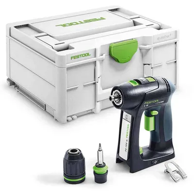 Акумулаторен винтоверт Festool с безчетков двигател без батерия и зарядно, 18 V, 1.5-13 мм, C 18-Basic