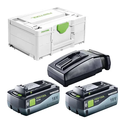 Акумулаторна батерия Festool Li-Ion със зарядно у-во  18 V, 8 Ah, 2 бр., SYS 18V 2x8