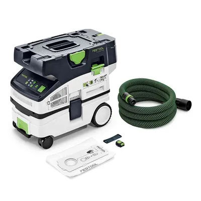Акумулаторна прахосмукачка Festool за сухо и мокро почистване без батерия и зарядно, 2x18 V, 3100 л/мин, 10 л, CTLC MINI I-Basic