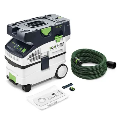 Акумулаторна прахосмукачка Festool за сухо и мокро почистване без батерия и зарядно, 2x18 V, 3100 л/мин, 15 л, CTLC MIDI I-Basic