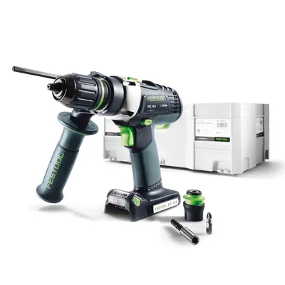 Акумулаторна ударна бормашина Festool без батерия и зарядно, 18 V, 60 Nm, 0-400/0-850/0-1850/0-3800 об./мин, 1.5-13 мм, PDC 18/4-Basic
