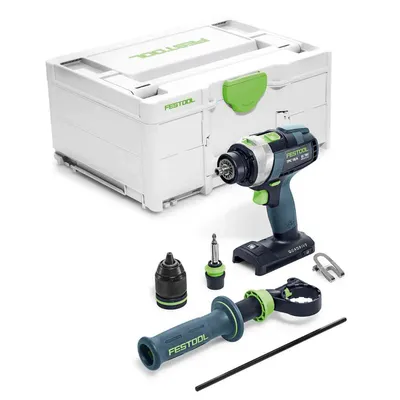 Акумулаторна ударна бормашина Festool без батерия и зарядно, 18 V, 75 Nm, 0-500/0-800/0-2350/0-3600 об./мин, 1.5-13 мм, Quadrive TPC 18/4 I-Basic