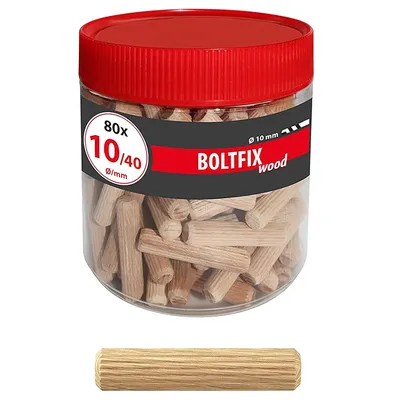 Дюбел дървен Tox кръгъл  ф 10х40 мм, Boltfix Wood