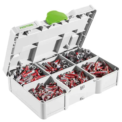 Дюбел пластмасов Festool с опорен пръстен  610 бр./опак., SYS3 S 76-DBL-Set