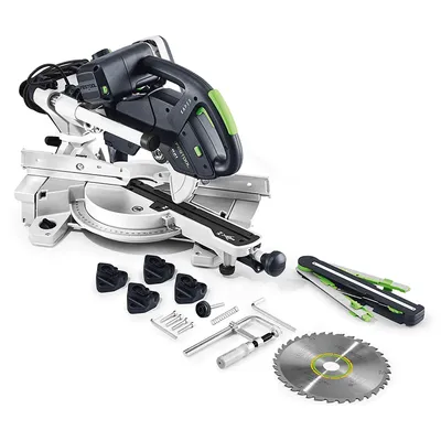 Настолен циркуляр Festool герунг потапящ с изтегляне 1200 W, ф 216 мм, 3500 об./мин, Kapex KS 60 E-Set