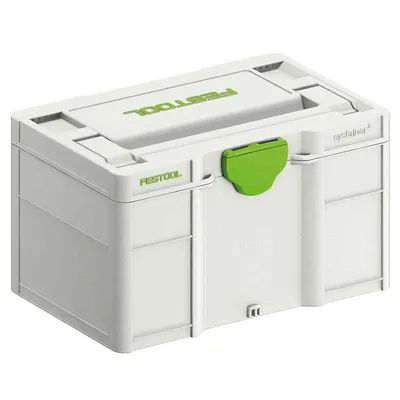 Органайзер за консумативи Festool пластмасов с прегради 265x171x142 мм, 5 кг, бял, Systainer3 SYS3 S 147