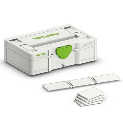 Органайзер за консумативи Festool пластмасов с прегради 265x171x71 мм, 5 кг, бял, Systainer3 SYS3 S 76